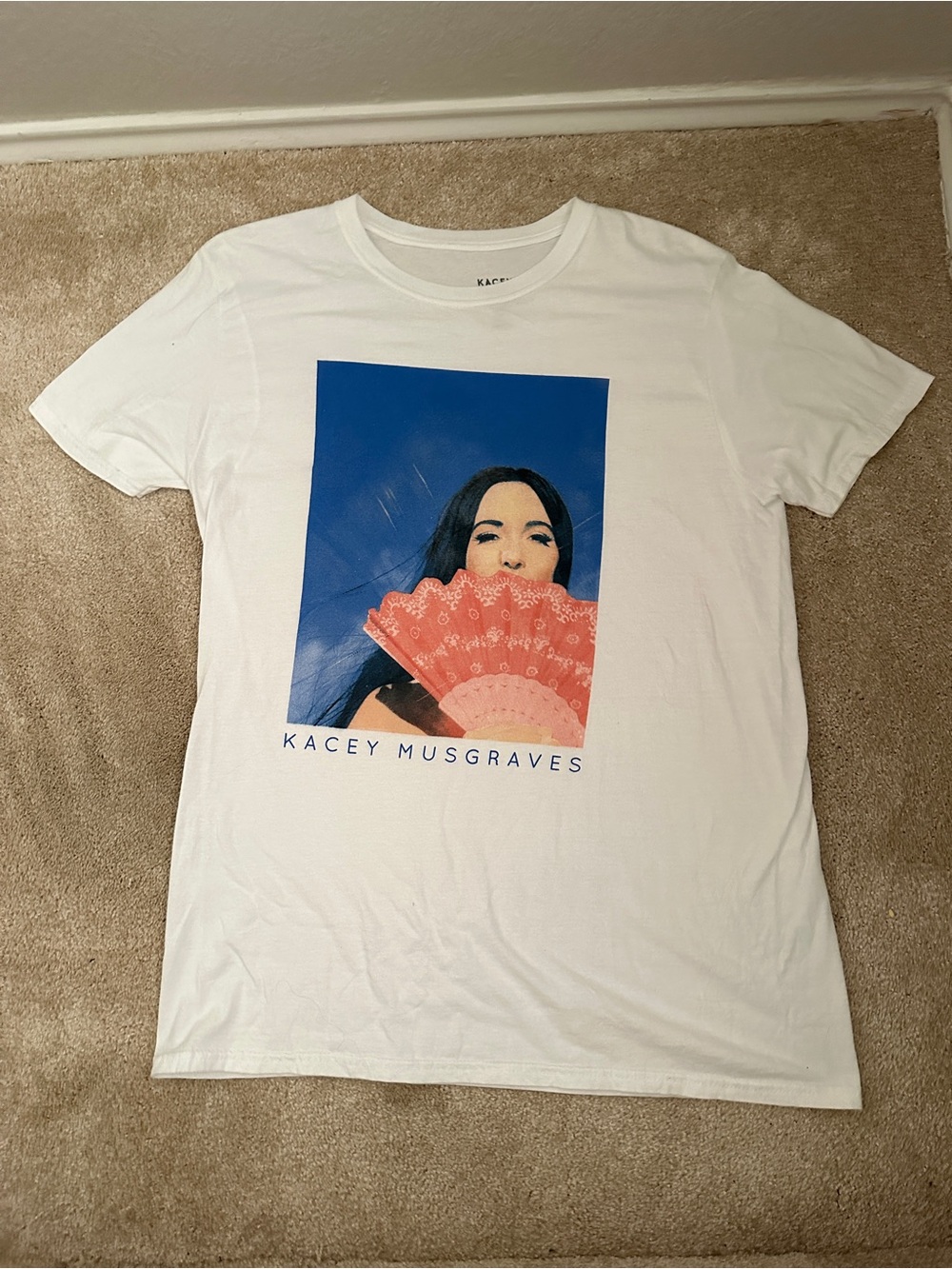Kacey Musgraves 2020 Graphic Tee White Fan Portrait XL
